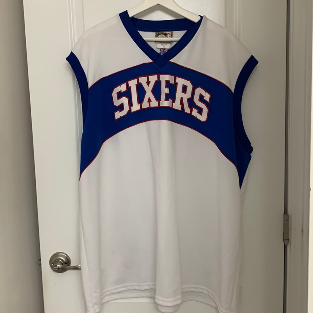 76ers Jersey Erving #6 sleeveless 2x Hardwood classics